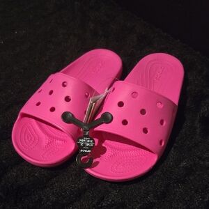 CROCS Fuchsia Slide Sandals